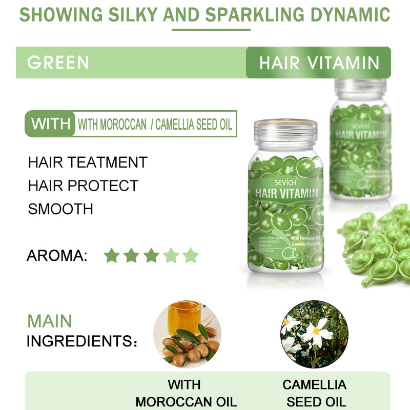 Sevich Moroccan Treatment Oil For Dry Hair Nourishing & Scalp Treatments Hair Vitamin Keratin Complex Oil Capsule Hair Serum - 200001171 Find Epic Store