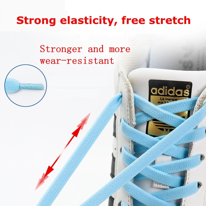 Highly Elastic Shoe Laces Flat Lock Color Shoe Accessories No Tie Shoelaces Magnetic Metal Suitable for All Shoes Lazy Shoelace - 3221015 Find Epic Store