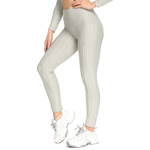 Jacquard Running High Waist Yoga Tight with pockets Leggings - 200000614 Gray / S / United States Find Epic Store