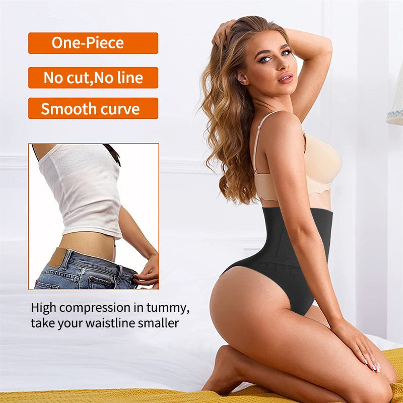 Women Body Shaper Waiat Trainer Tummy Control Panties Slimmer Seamless High Waist Brief Shapewear Thong Shaper Underwear - 0 Find Epic Store