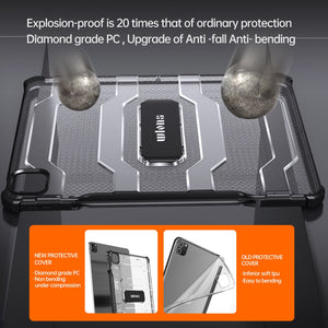For iPad Pro 12.9 inch 2021/2020 Case with Kickstand Holder Set Transparent Shockproof Bumper Thin Light Tablet Cover for 12.9" - 200001091 Find Epic Store