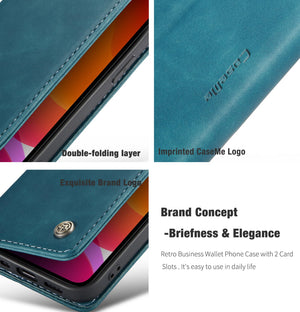 Original Flip Case For iPhone 12 mini /12 Pro Max ,CaseMe Retro Purse Luxury Magneti Card Holder Wallet Cover for iPhone 12 case - 380230 Find Epic Store