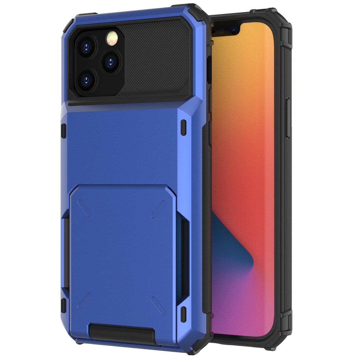 For iPhone 13 Pro Max 13 Mini iPhone 13 Pro 2021 Card Slots Wallet Case Cover Slide Armor Wallet Card Slots Holder for iPhone 13 - 380230 for iPhone 13 / Blue / United States Find Epic Store