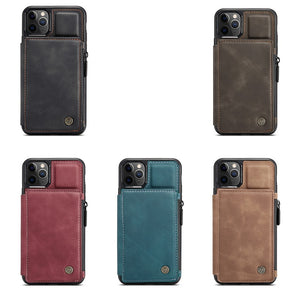 Coffee Color Case - Leather Wallet Case for iPhone 12 Mini 12 11 Pro XS Max SE 2020 8 7 Plus Zipper Purse Wallet Cover With Card Slot Phone Cases - 380230 Find Epic Store