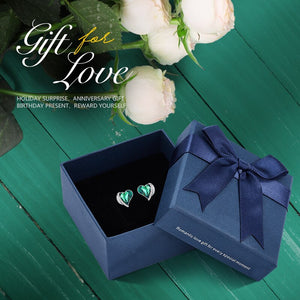 Red Heart Crystal Earrings Angel Wings - 200000171 Green in box / United States Find Epic Store