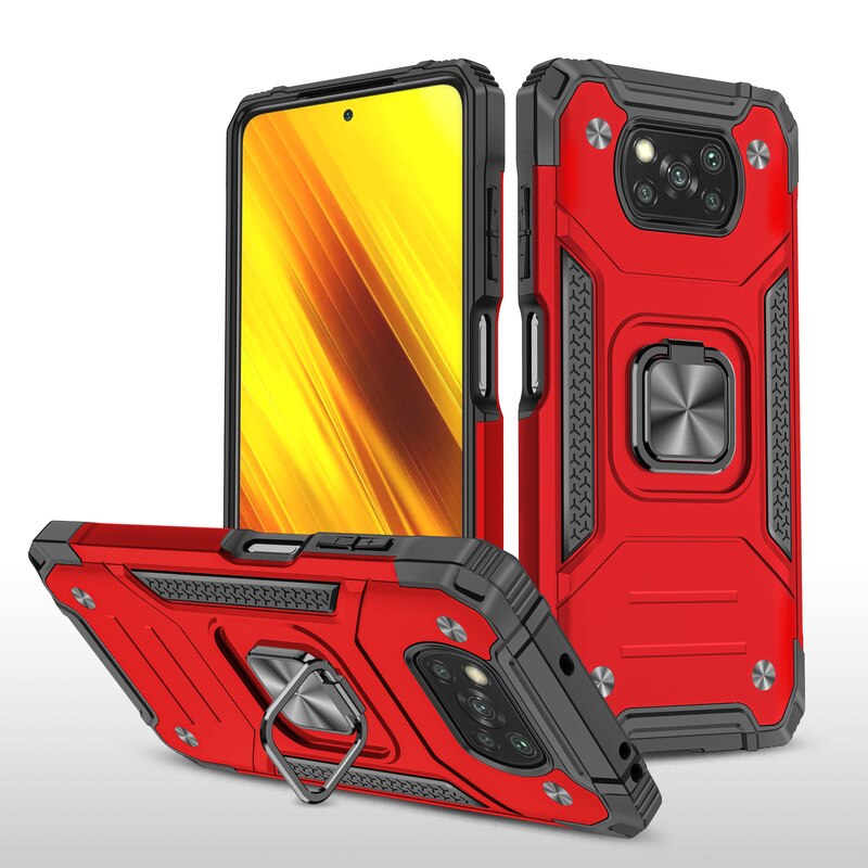 Black Color Case - Shockproof Armor Ring Case for POCO X3 NFC Redmi Note 10 10s 9 Power Phone Cover for Xiaomi POCO X3 NFC M3 Mi 10T 11 K40 Pro - 380230 For Poco X3 NFC / Red / United States Find Epic Store