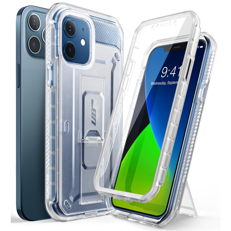 For iPhone 12 Case 12 Pro Case 6.1"(2020) UB Pro Full-Body Rugged Holster Cover with Built-in Screen Protector&Kickstand - 380230 PC + TPU / Frost / United States Find Epic Store