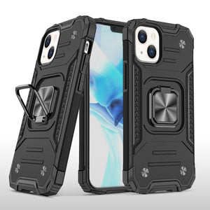Design for iPhone 13 & iPhone 13 Pro Max Case, Military Grade Protective Phone Case Cover with Enhanced Metal Ring Kickstand - 380230 for iPhone 13 / Black / United States Find Epic Store
