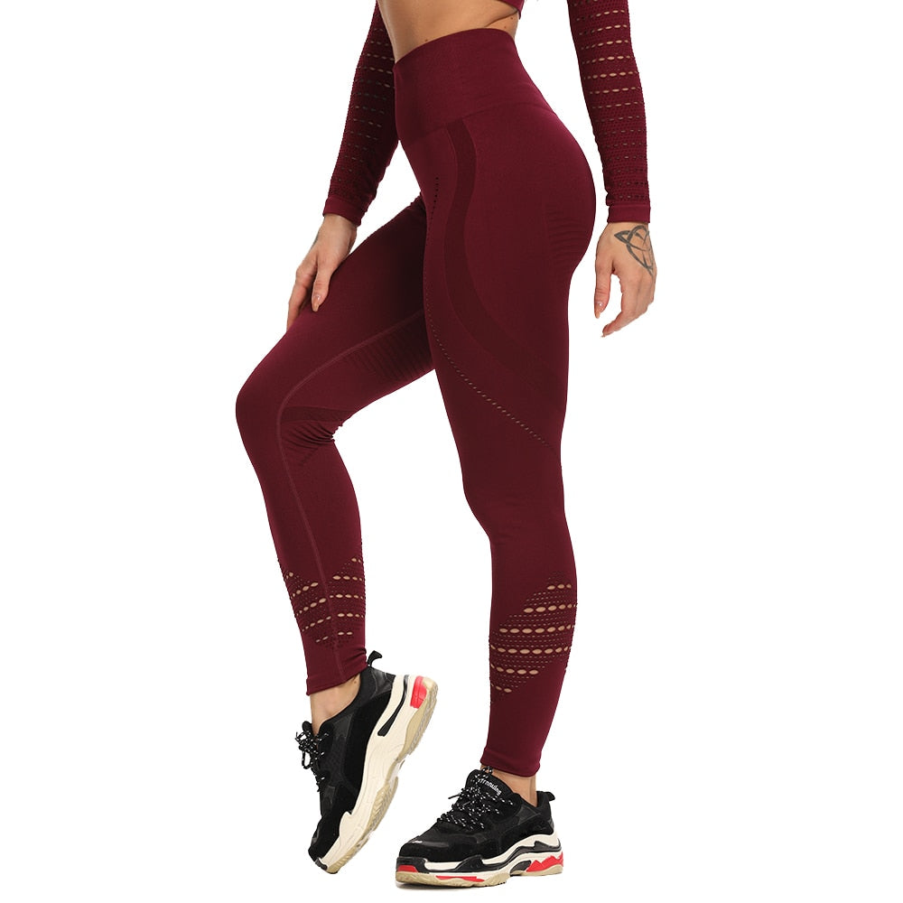 2 Pieces Seamless Sports Sets - 200002143 Maroon pant 1 / S / United States Find Epic Store