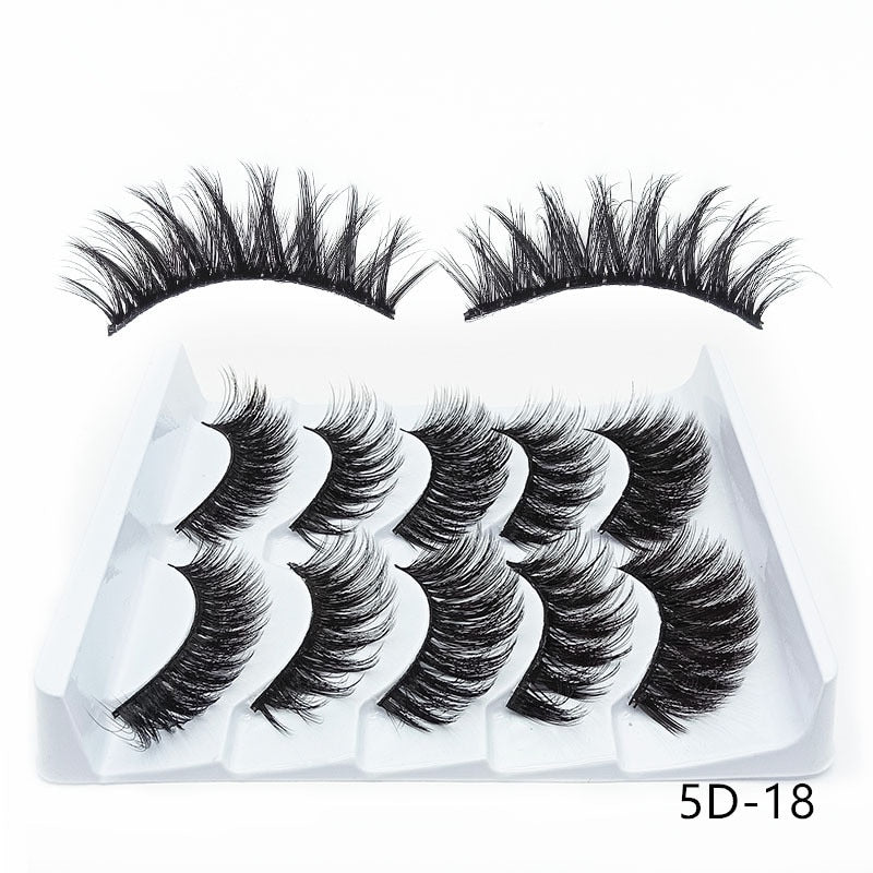 8 pairs of handmade mink eyelashes 5D eyelashes extensions - 200001197 0.07mm / 5D-18 / United States Find Epic Store