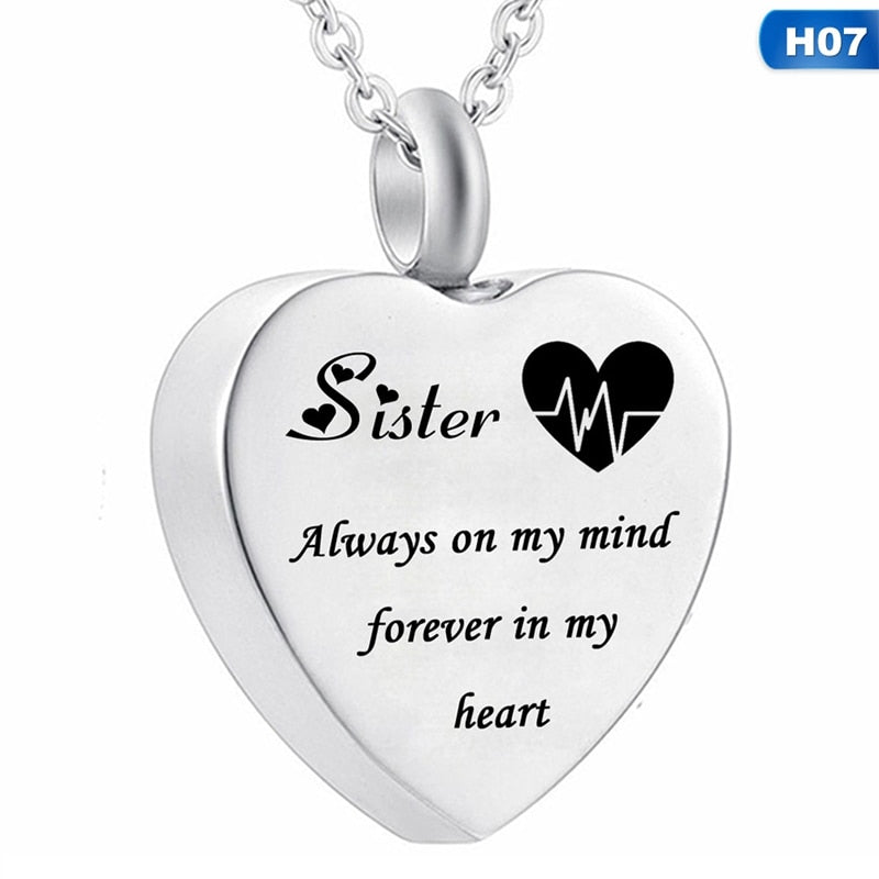Heart Cremation Urn Necklace For Ashes Urn Jewelry Memorial Pendant Gift - 200000162 H07 / United States Find Epic Store