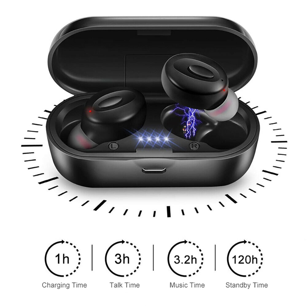 Wireless In-Ear Bluetooth Earphone Bluetooth 5.0 Binaural Call Mini Stereo Earbuds with 300mAh Charging Box for iPhone 7 Xiaomi - 63705 Find Epic Store