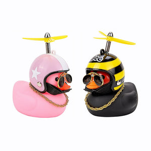 Car Goods Gift Broken Wind Helmet Small Yellow Duck Car Decoration Accessories Wind-breaking Wave-breaking Duck Cycling Decor bobble head - 200003311 Find Epic Store