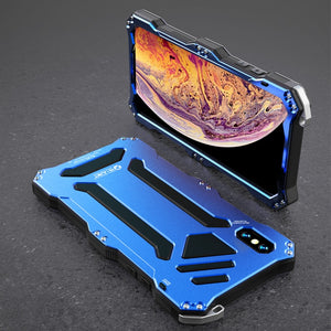 Metal Aluminum Alloy Silicone Dual Layer Protective Heavy Duty Phone Case For iPhone XS Max XR X 6 6S 7 8 Plus 5 5S 5C SE Cover - 380230 For iPhone 6 / Blue / with Retail pack Find Epic Store