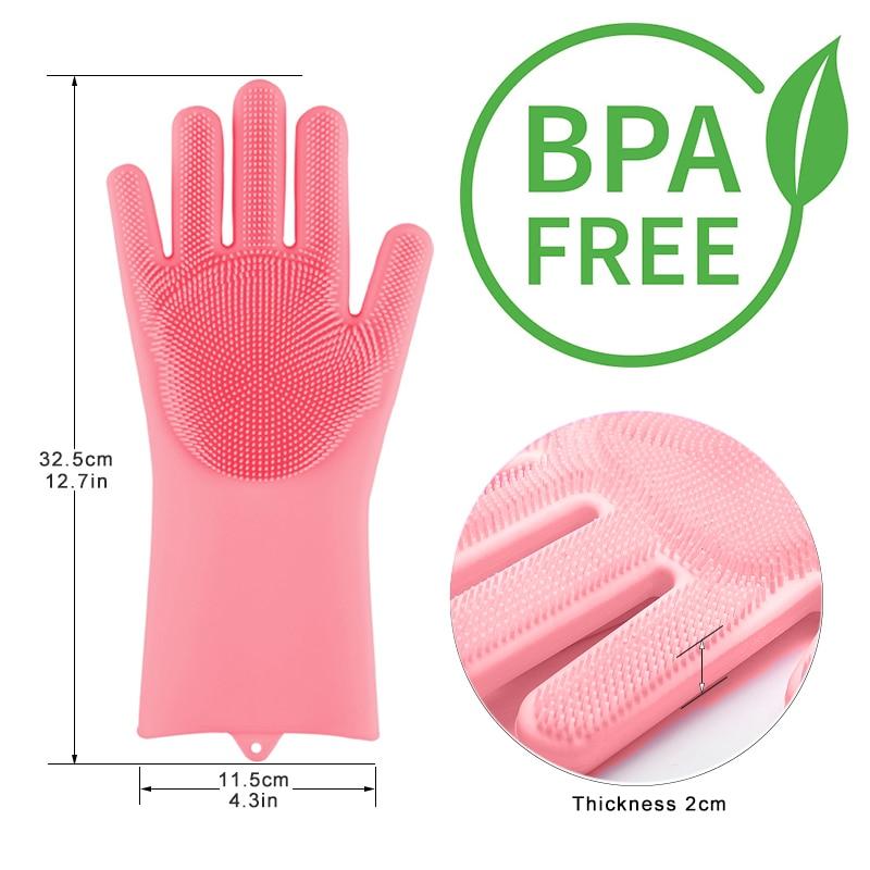 Magic Silicone Multi Purpose Washing 1Pair Gloves - Find Epic Store