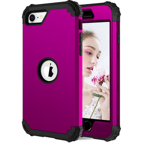 For iPhone SE (2020) for iPhone 4.7 SE Cases,Hard PC+Soft Silicone 3-Layers Hybrid Full-Body Protect Popular Covers - 380230 for iPhone SE (2020) / Lavender / United States Find Epic Store