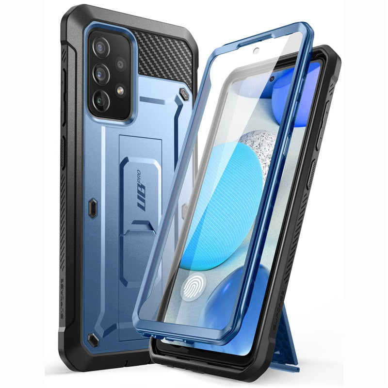 For Samsung Galaxy A72 Case (2021 Release) UB Pro Full-Body Rugged Holster Case Cover with Built-in Screen Protector - 380230 PC + TPU / Blue / United States Find Epic Store