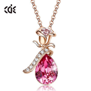 Bohemia Rose Flower Pendant - 200000162 Pink Gold / United States / 40cm Find Epic Store