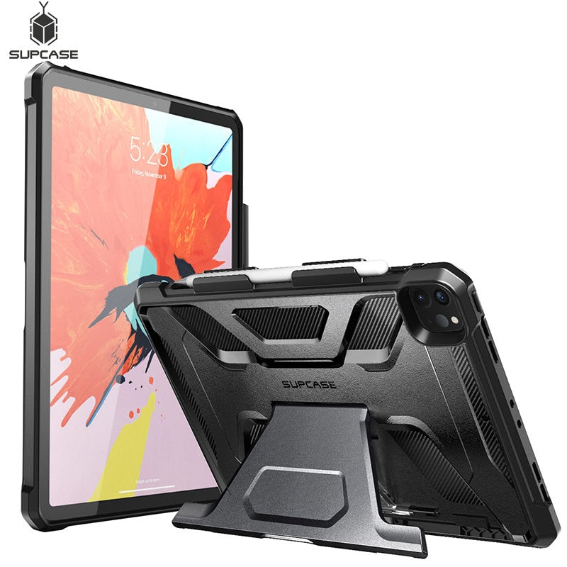 iPad Pro 12.9 Case (2020 Release) - Full-Body Rugged Rubber Cover with Built-in Apple Pencil Holder & kickstand - 200001091 Find Epic Store