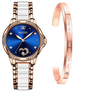 OLEVS Women Watch Set - 200363143 blue with a box / United States Find Epic Store