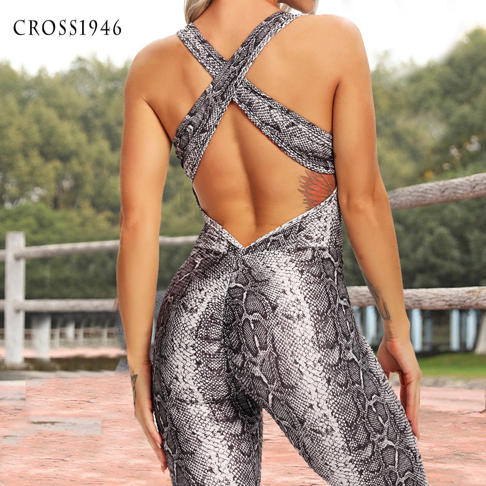 New Snake Pattern Print Yoga Set - 200002143 Find Epic Store