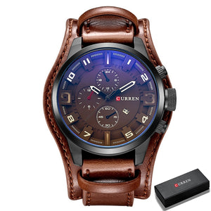 Men Watches Top Brand Luxury Army Military Steampunk Sports Male Quartz-Watch Men Hodinky Relojes Hombre - 0 Brown-box Find Epic Store