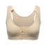Women's Back Support Posture Corrector Full Coverage No Padded Slim Wireless Tops Chest Lifter Breast Shapewear Front Closure - 31205 Beige / S / United States Find Epic Store
