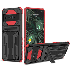 Case for Google Pixel 6 Pro Case Wallet 3-Card Flip Cover Credit Card Holder Slot Back Pocket Dual Layer Protective Hybrid Hard Case - 0 Pixel 6 / Red / United States Find Epic Store
