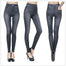 Women Fashion Faux Denim Leggings High Waist Slim Seamless Leggings Sexy Long Jeans Printing Fitness Legging Casual Pencil Pants - 200000865 Dark Grey / S to M / United States Find Epic Store