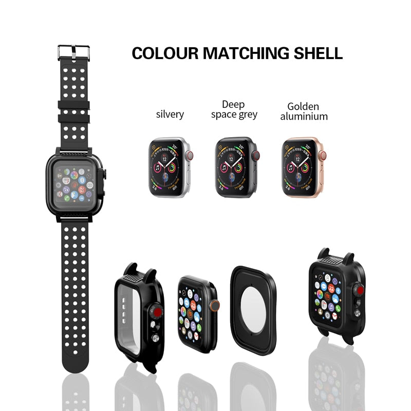 38/40/42/44 mm Watch Waterproof Case for Series 6 5 4/SE, Full Sealed Protective iWatch Case with Built-in Screen Protector - 200003654 Find Epic Store