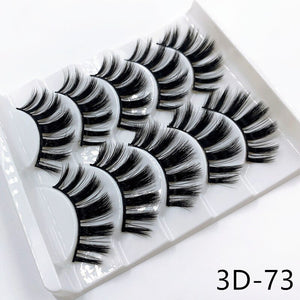 5 pairs 3d mink lashes handmade 3d lashes natural eye lashes makeup lashes extension - 200001197 3D-73 / United States Find Epic Store