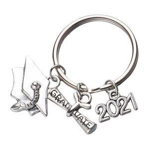 Popular Key Chain Unisex Class Of 2021 School Keychain Keyring Memorial Graduation Gift Stainless Steel Multifunction Carry Bag - 200000174 AS SHOWN / United States Find Epic Store