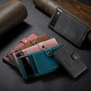 Case For Google Pixel 6 Pro Pixel 6 Leather Wallet Card Solt Bag Magnetic case for Google Pixel 5A 5G - 0 Find Epic Store