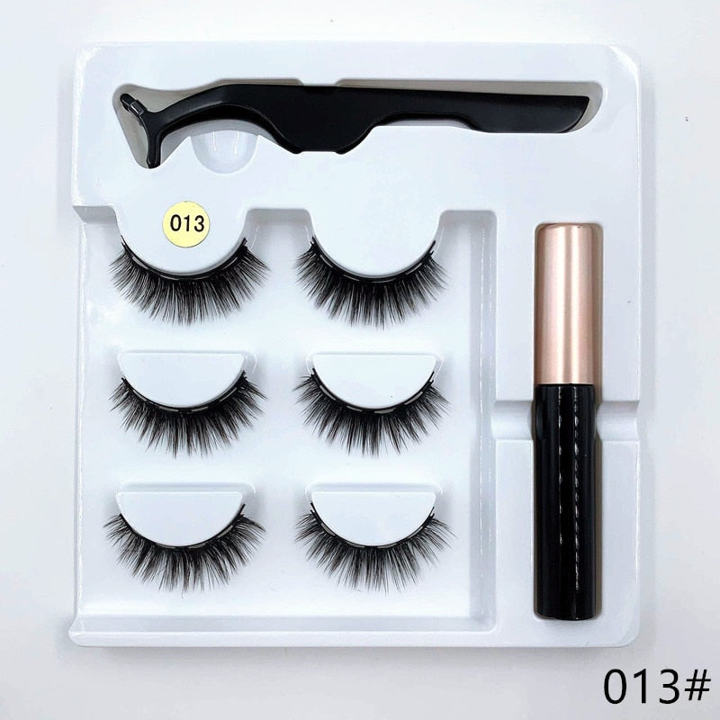 Magnetic eyelashes 3d mink lashes 3 pairs natural eyelashes Magnetic eyeliner set eyelash extension supplies eye makeup - 201222921 013 / United States Find Epic Store