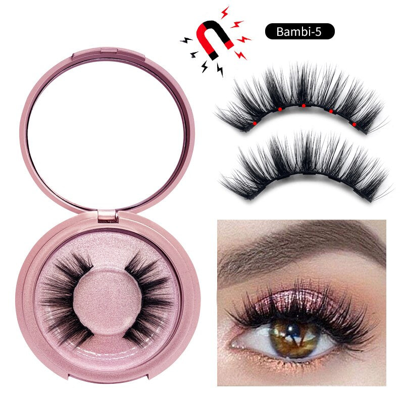 Magnetic Eyelashes with 5 Magnets False Eyelashes - 200001197 1 pairs-Bambi-5 / United States Find Epic Store