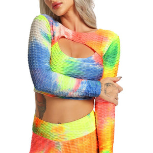 Print Women's Long Sleeve Yoga Top - 200000649 Find Epic Store