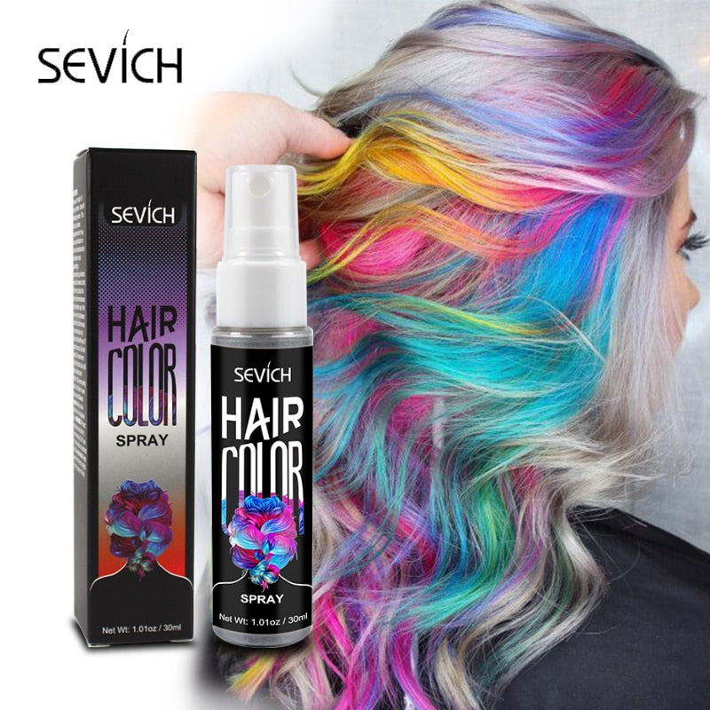 Sevich Temporary Hair Color Spray One-time Unisex Hair Coloring Styling Washable Hair Color Dye Liquid 30ml 5 Color - 200001173 Find Epic Store