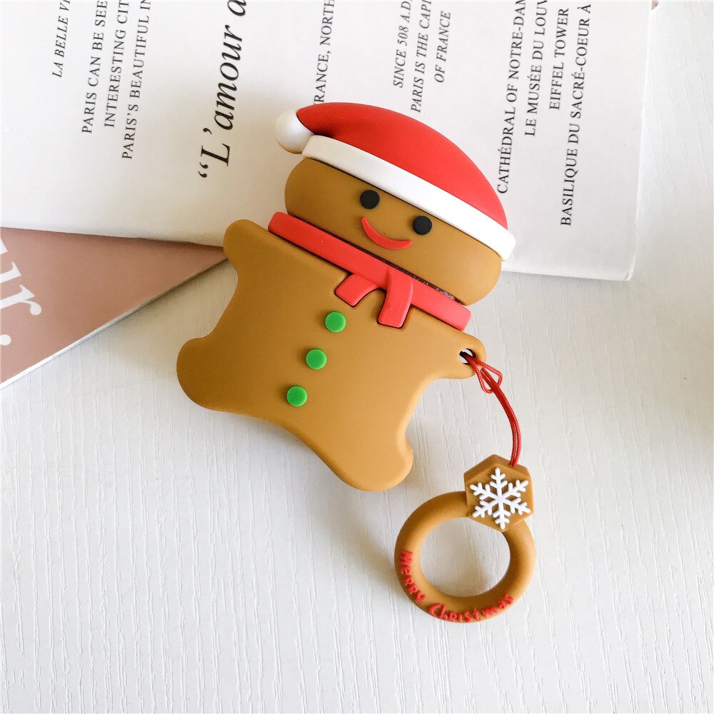 Silicone Cute Cartoon for AirPods Accessories AirPods Case Unique Designed for Kids Girls Boys(Santa Claus)for airpods Case - 200001619 United States / gingerbread Man Find Epic Store