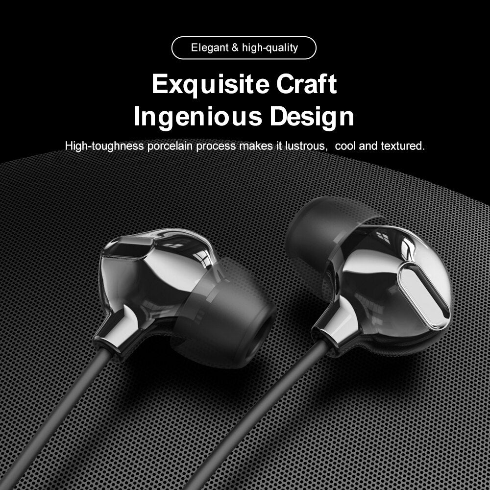 ROCK 3.5mm Immersive Headset In Ear Obsidian Stereo Earphone for iPhone ipad Samsung of Luxury Earbuds With Mic Wired Earphone - 63705 Find Epic Store