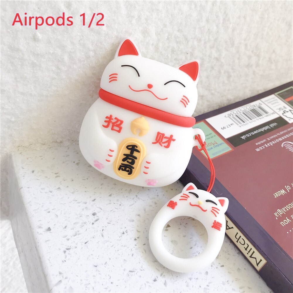 Lucky Cat For Airpods Pro 2 1 Case Silicone Cute Wireless Bluetooth Headset Headphone Air pod For Apple Airpods Pro/2/1Cases - 200001619 United States / 7-Lucky Cat Find Epic Store