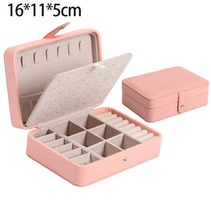 2021 New Double-Layer Velvet Jewelry Box European Jewelry Storage Box Large Space Jewelry Holder Gift Box - 200001479 United States / Pink-4 Find Epic Store