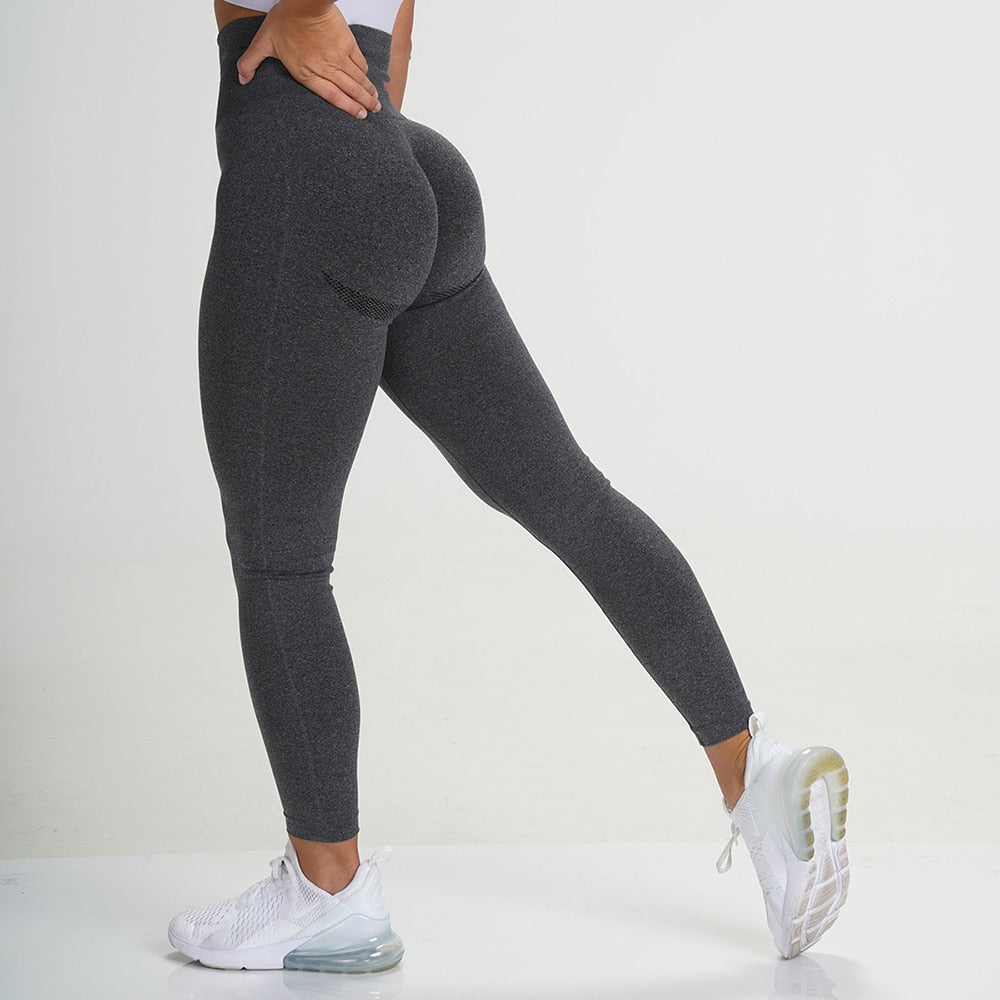 Women Fitness Running Yoga Pants Energy Seamless Leggings Gym Girl Leggings High Waist Push Up Sport Workout Running - 200000614 Black / S / United States Find Epic Store