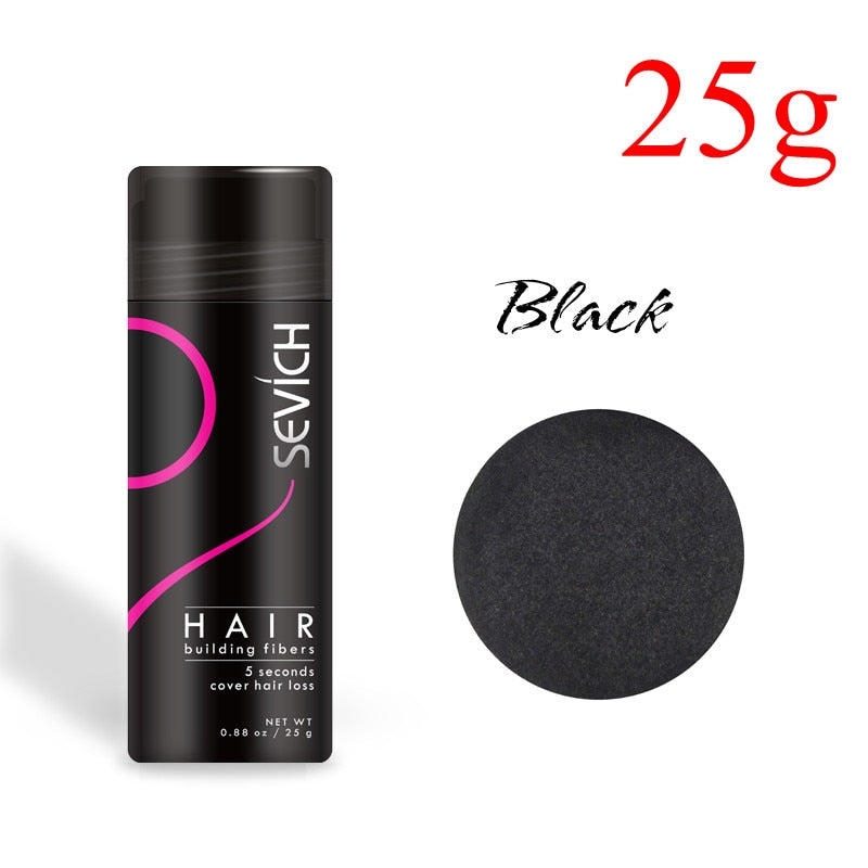 Sevich 25g Hair Fibers Keratin Thickening Applicator Spray Hair Building Fibers Hair Loss Products Instant Regrowth Powders - 200001174 United States / Black Find Epic Store