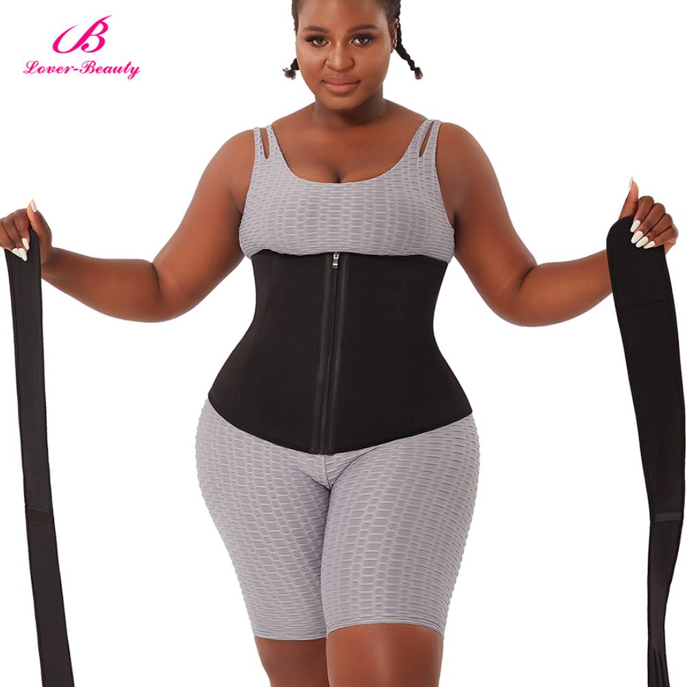 Women Waist Trainer Neoprene Sauna Sweat Waist Trimmer Slimming Body Shaper Zipper Removable Belts Tummy Control Faja Girdle - 31205 Find Epic Store