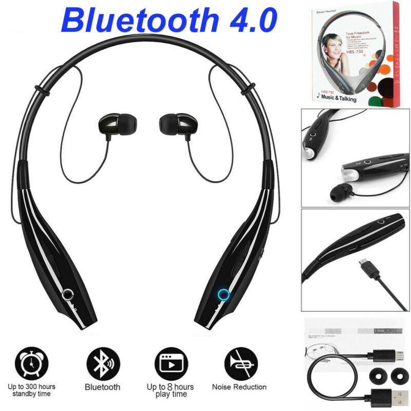 Wireless Neckband Earphones with Microphone Bluetooth 4.0 In-Ear Earphones Earbud - 63705 Find Epic Store