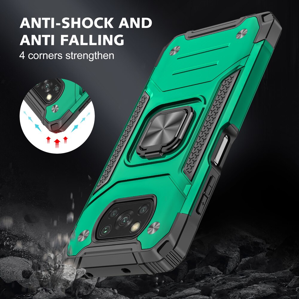 Black Color Case - Shockproof Armor Ring Case for POCO X3 NFC Redmi Note 10 10s 9 Power Phone Cover for Xiaomi POCO X3 NFC M3 Mi 10T 11 K40 Pro - 380230 Find Epic Store