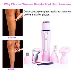 4 in 1 Women Epilator Female Eyebrow Trimmer Lady Shaver For Hair Removal Shaving Machine Face depilador Bikini Depilatory 2021 - 66010102 Find Epic Store