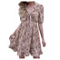 Hollow Lace Pleated Dress - 200000347 Multicolor / S / United States Find Epic Store
