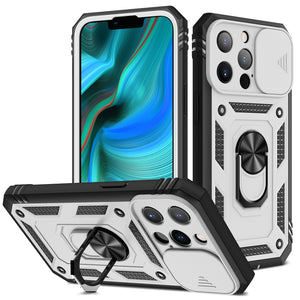 Case for iPhone 13 Pro Max 13 Pro Case with Magnetic Ring Kickstand and Camera Cover, Military Grade Shockproof Protective Case - 0 for iPhone 13 ProMax / White Black / United States Find Epic Store