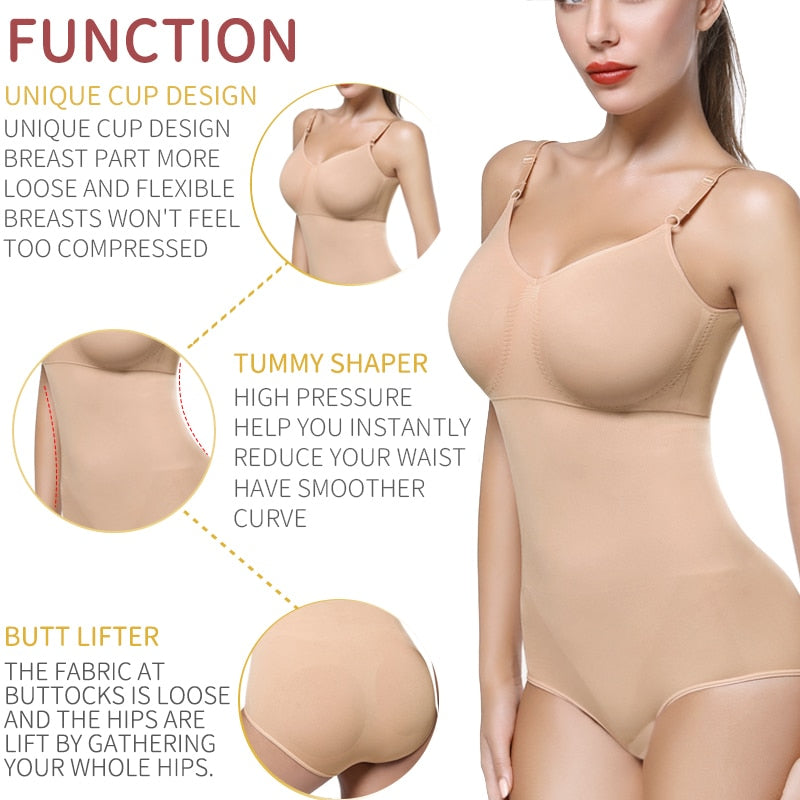 Bodysuit Shapewear Waist Trainer Full Body Shaper Women Tummy Control Slimming Sheath Abdomen Shapers Slim Corset Modeling Belt - 31205 Find Epic Store